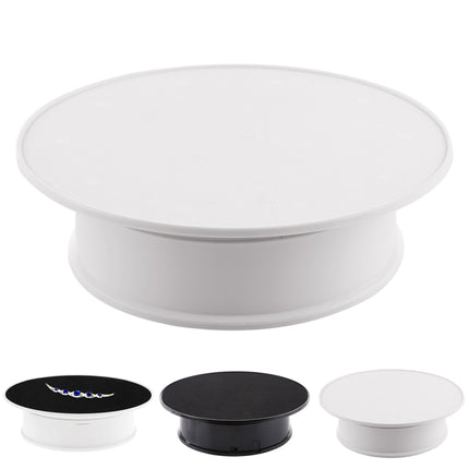 20cm 360 Degree Electric Rotating Turntable Display Stand Photography Video Shooting Props Turntable, Load 1.5kg, Powered by Battery(White)-garmade.com