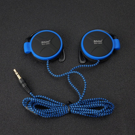 Shini Q940 3.5mm Super Bass EarHook Earphone for Mp3 Player Computer Mobile(Blue No Mic)-garmade.com