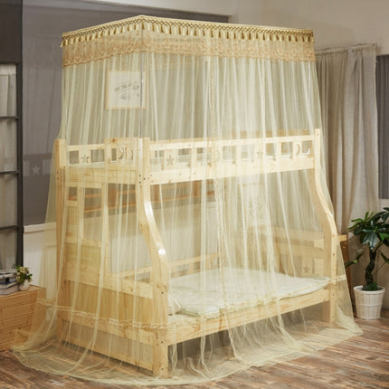 Double-layer Bunk Bed Telescopic Support Floor-to-child Bed Mosquito Net, Size:120x190 cm(Beige)-garmade.com