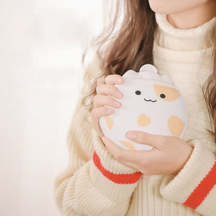 Cartoon Silicone Mini Warm Belly Warm Palace Water Injection Explosion-Proof Warm Water Bag(Brown)-garmade.com