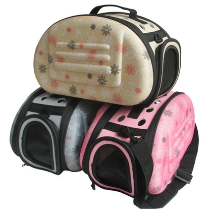 Portable Cats Handbag Foldable Travel Bag Puppy Carrying Mesh Shoulder Pet Bags( Gray)-garmade.com
