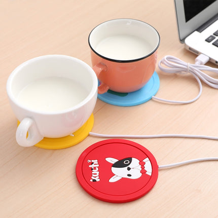 5 PCS Winter Warm Cartoon USB Heating Insulation Coaster Silicone Non-Slip Coastersale(Giraffe)-garmade.com