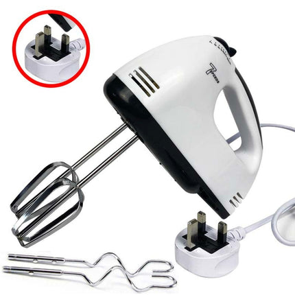 Whisk Electric Household Mini Whisk Baking Small Whipped Cream Machine, Specification:UK Plug+4 Stirring Rods-garmade.com