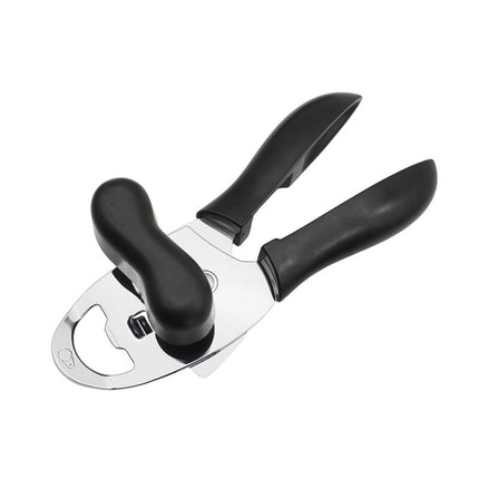 2 PCS 4 in 1 Multifunctional Can Opener Kitchen Household Lid Opener Canning Knife(Black)-garmade.com