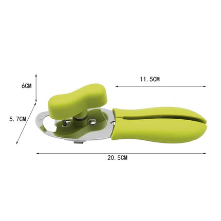 2 PCS 4 in 1 Multifunctional Can Opener Kitchen Household Lid Opener Canning Knife(Green)-garmade.com