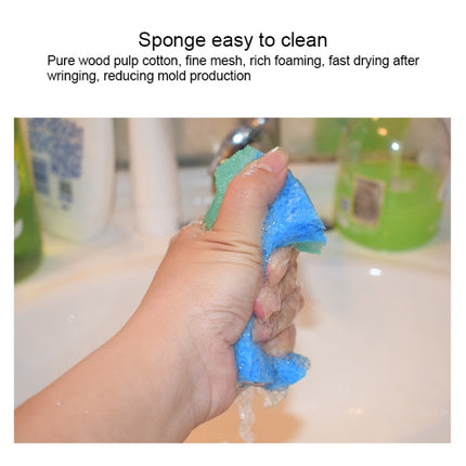 6 PCS Household Cleaning Sponge Kitchen Scouring Pad(Green)-garmade.com