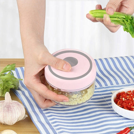 Electrical USB Rechargeable Garlic Mixing Masher Complementary Food Masher Stainless Steel Crushing Garlic Peeling Device Wireless Mini Garlic Cutter(Pink)-garmade.com