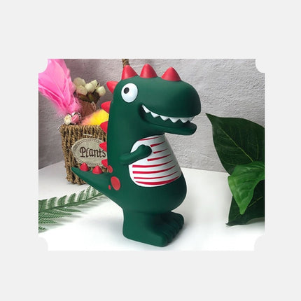 Drop-Proof Cute Tyrannosaurus Dinosaur Piggy Bank Net Red Desktop Decoration Ornaments(Large)-garmade.com