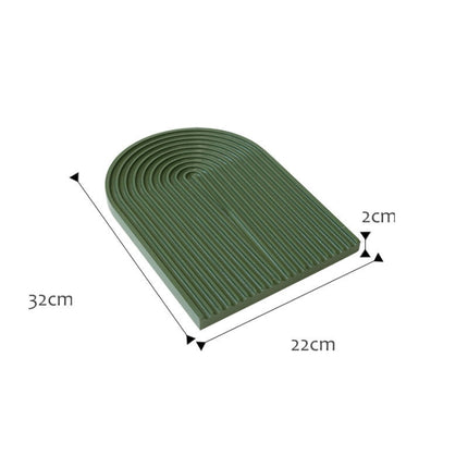 Water Ripple Cutting Board Afternoon Tea Snack Plate Photo Props Large (Dark Green)-garmade.com