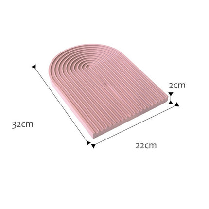 Water Ripple Cutting Board Afternoon Tea Snack Plate Photo Props Medium (Dirty Pink)-garmade.com