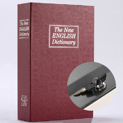 Simulation English Dictionary Book Safe Piggy Bank Creative Bookshelf Decoration, Trumpet Key Version, Color:Red-garmade.com
