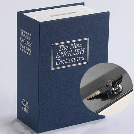 Simulation English Dictionary Book Safe Piggy Bank Creative Bookshelf Decoration, Trumpet Key Version, Color:Blue-garmade.com