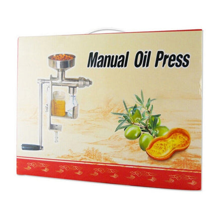 Manual Peanut Nuts Seeds Oil Press Expeller Oil Extractor Machine(Silver)-garmade.com