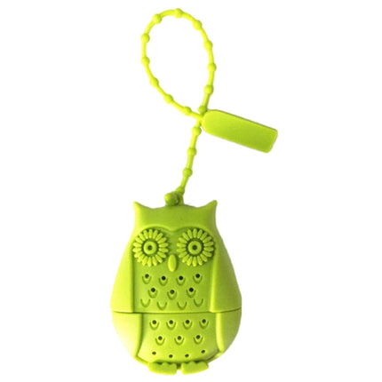 2PCS Creative Cute Owl Tea Strainer Tea Bags Food Grade Silicone Tea Infuser Filter(Green)-garmade.com