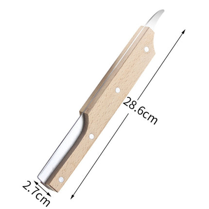 Multifunctional Stainless Steel Coconut Shell Opener With Wooden Handle Coconut Meat Knife Kitchen Gadgets, Specification: Knock Coconut Knife-garmade.com