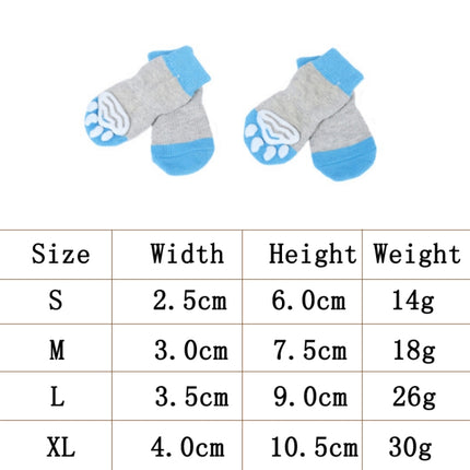 2 Sets HCPET M1911 Dog Indoor Car Cotton Socks Pet Anti-Scratch Socks, Size: S(Grey Blue)-garmade.com