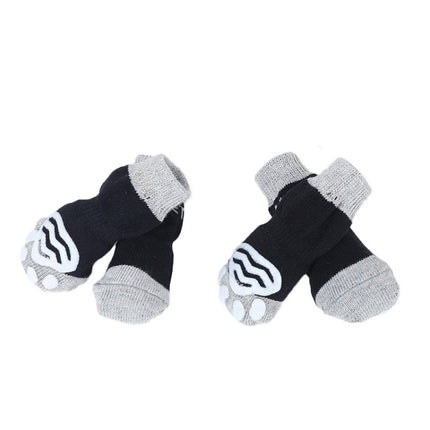 2 Sets HCPET M1911 Dog Indoor Car Cotton Socks Pet Anti-Scratch Socks, Size: XL(Dark Grey)-garmade.com