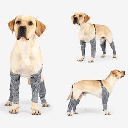 Dog Outdoor Four-Legged Pants Pet Waterproof & Dirt-Proof Sling Leg Cover, Size: S(Gray)-garmade.com