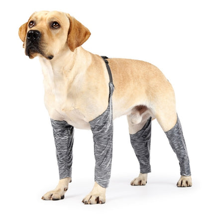 Dog Outdoor Four-Legged Pants Pet Waterproof & Dirt-Proof Sling Leg Cover, Size: M(Gray)-garmade.com