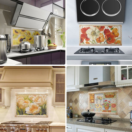 Self-Adhesive Heat-Resistant Oil-Proof Stickers Household Kitchen Stove Tile Wall Stickers, Specification: LZ-003(40x80cm)-garmade.com