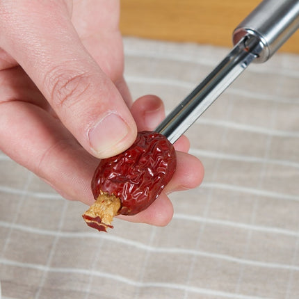 3 PCS Kitchen Stainless Steel Thickened Hawthorn And Red Dates Corer, Specification: 1.4cm-garmade.com
