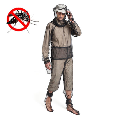 Camping Adventure Anti-Mosquito Suit Summer Fishing Breathable Mesh Clothes, Specification: Four-piece(S / M)-garmade.com