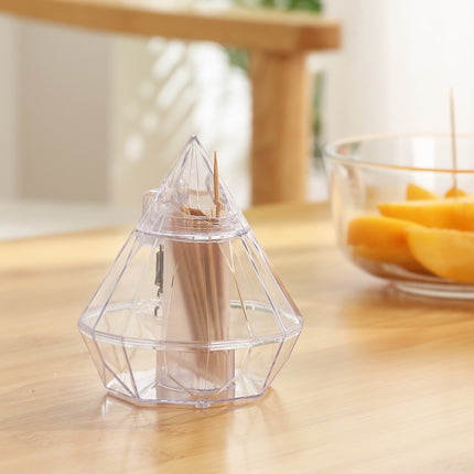 4 PCS Diamond Type Automatic Toothpick Box Household Convenient Simple Toothpick Holder,Random Color Delivery-garmade.com