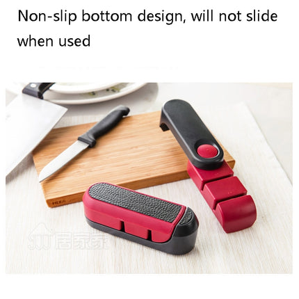 2 PCS Handle Foldable Ceramic Grinding Stone Grade Carrying Thick Double Groove Non-Slip Assembly Sharpener-garmade.com