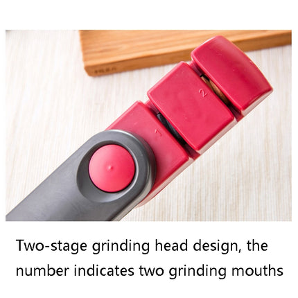 2 PCS Handle Foldable Ceramic Grinding Stone Grade Carrying Thick Double Groove Non-Slip Assembly Sharpener-garmade.com