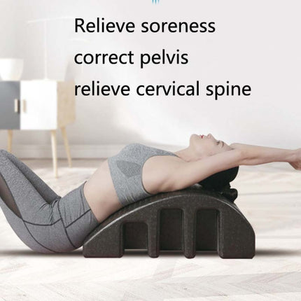 Spine Corrector Yoga Pilates Massage Bed Fitness Cervical Muscle Relaxation Yoga Block(Black)-garmade.com