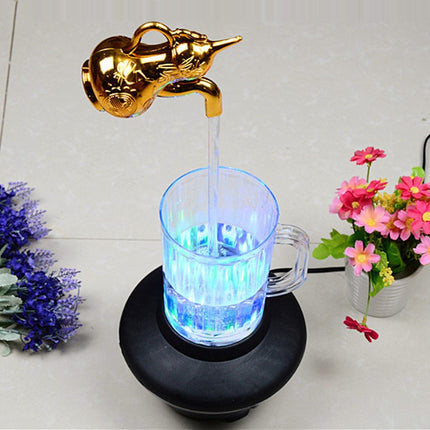 Magic Colorful Water Cup Light Imitation Flowing Water Hanging Decorative Ornaments, EU Plug(Kettle)-garmade.com
