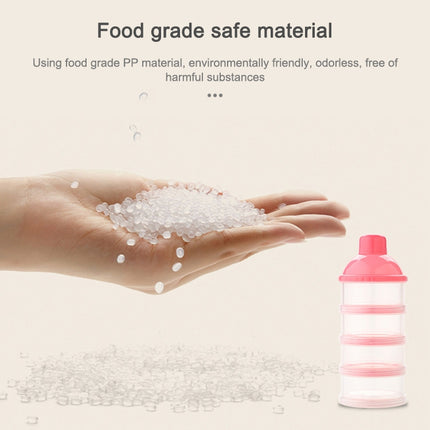 Portable Milk Powder Formula Dispenser Food Container Storage Feeding Box for Baby(Pink)-garmade.com