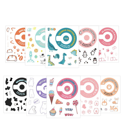 5 PCS 5 in 1 DIY Cute Cartoon Camera Stickers Set for Fujifilm Instax mini 11(Dessert Animal Series)-garmade.com