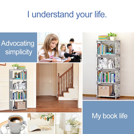 Children Bookshelf Storage Shelve Book Rack Bookcase for Home Furniture(Grey)-garmade.com