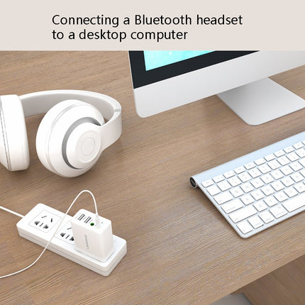 RAEYY D80 Bluetooth Adapter Audio Receiver Support 2.1A Dual USB Fast Charge, US Plug-garmade.com