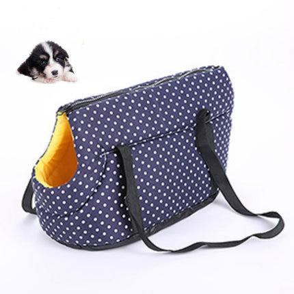 Soft Pet Backpack Dog Cat Shoulder Carrying Outdoor Pet Dog Carrier Bag, Size:S(Navy Blue)-garmade.com