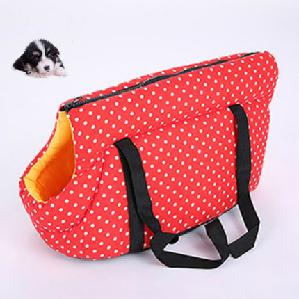 Soft Pet Backpack Dog Cat Shoulder Carrying Outdoor Pet Dog Carrier Bag, Size:S(Red)-garmade.com