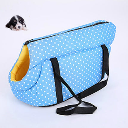 Soft Pet Backpack Dog Cat Shoulder Carrying Outdoor Pet Dog Carrier Bag, Size:L(Blue)-garmade.com