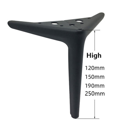 LH-XY-0010 Sofa Cabinet Metal Leg Furniture Leg, Height: 19cm(Matte Black)-garmade.com
