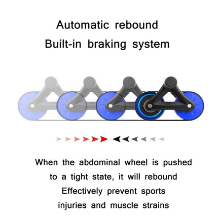 Automatic Rebound Double Wheel Abdominal Fitness Wheel(Red)-garmade.com