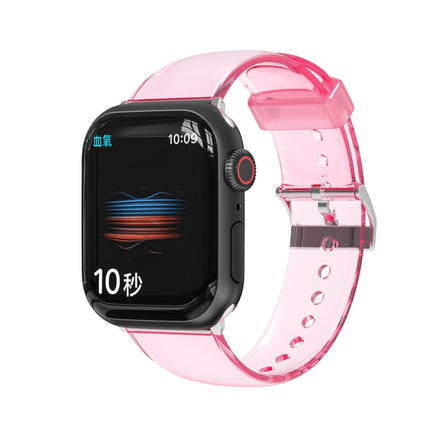 TPU Fuel Injection Watch Band For Apple Watch Series 7 41mm /6&SE&5&4 40mm /3&2&1 38mm(Transparent Orange)-garmade.com