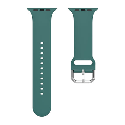 Silicone Solid Color Watch Band For Apple Watch Series 7 41mm(Olive Green)-garmade.com
