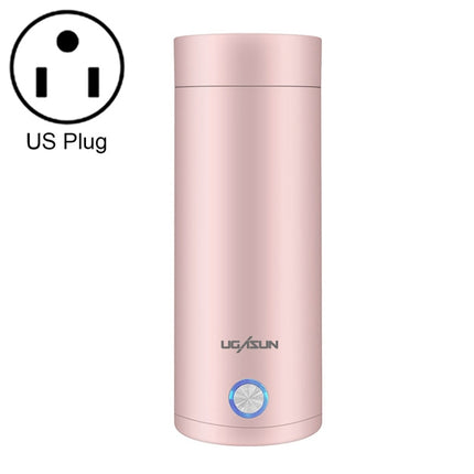 UGASUN Travel Portable Mini Electric Heated Water Cup, Color: US Plug (Pink)-garmade.com