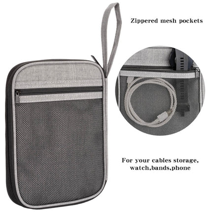 Strap Data Cable Portable Mesh Bag Portable Storage Bag For Apple Watch(Grey)-garmade.com