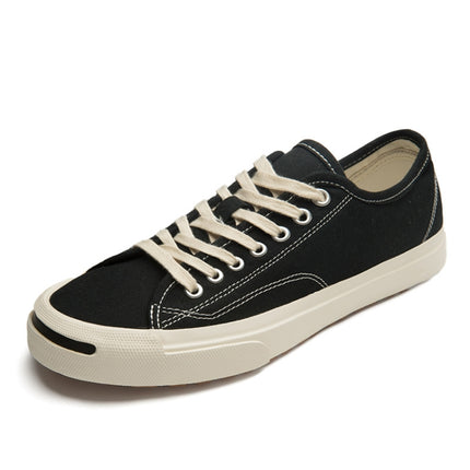 Men Canvas Shoes Casual Sneakers, Size: 39(Black)-garmade.com