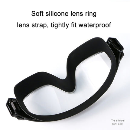 HAIZID 2 PCS Large Frame Waterproof Anti-Fog Swimming Goggles With Earplugs(White)-garmade.com