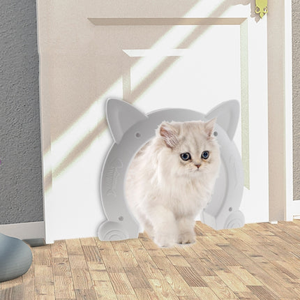 MM01 Can Control the Direction of Access Pet Door Flap Cat Door(White)-garmade.com