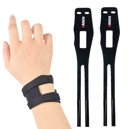 1 Pair EADEN Sports Wrist Brace Yoga Fitness TFCC Support Wrist Cover, Size: S(Reinforced Black)-garmade.com