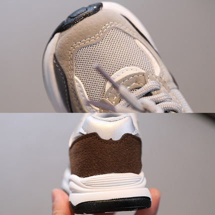 628 Children Sports Mesh Shoes Baby Soft Sole Running Shoes, Size: 30(Black)-garmade.com