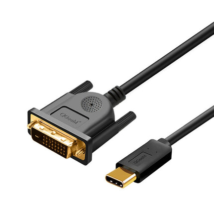 QGeeM QG-UA18 1920x1080P USB-C/Type-C To DVI Video Cable, Length: 1.8m-garmade.com